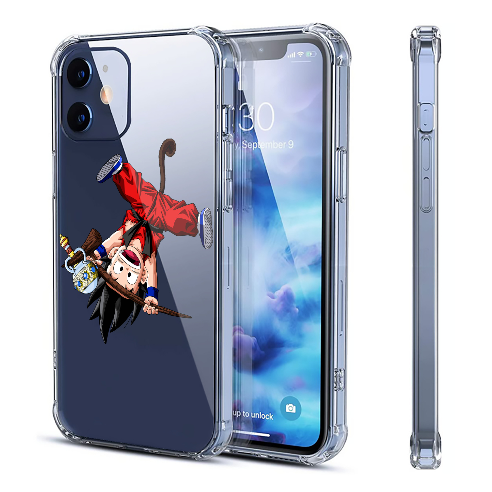 （画像用） ドラゴンボール 孫悟空（そん ごくう）Son Goku カカロット DRAGON BALL Kakarotto 【iPhone 12シリーズ対応】透明スマホケース（クリアソフトケース）